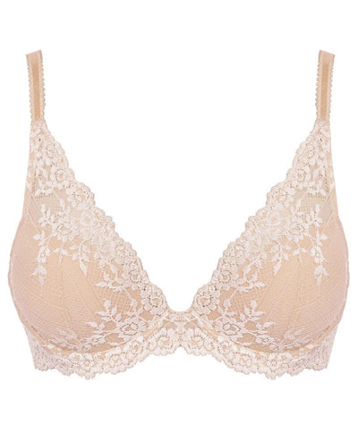 Embrace Lace Plunge Bra - Naturally Nude and Ivory